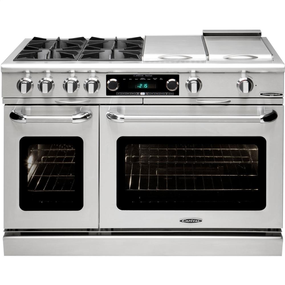 48" Range w/ 4 Sealed Burners @ 19K BTU's / hr + 24" Thermo-GRIDDLE