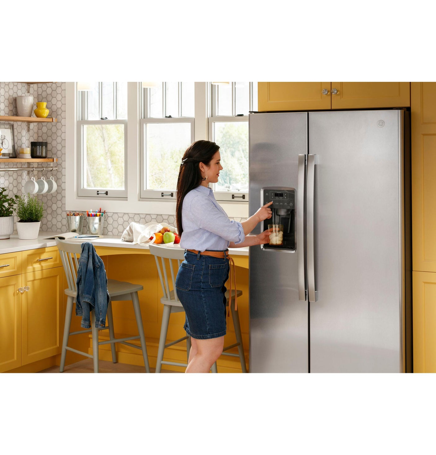 GE® 25.3 Cu. Ft. Side-By-Side Refrigerator