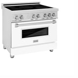 ZLINE 36" 4.6 cu. ft. Induction Range with a 5 Element Stove and Electric Oven in Stainless Steel (RAIND-36) [Color: White Matte]