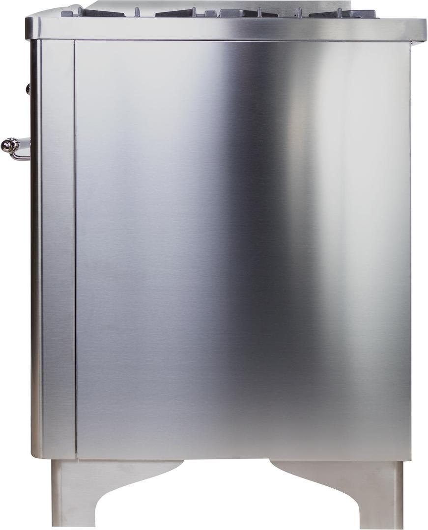 Majestic II 48 Inch Dual Fuel Liquid Propane Freestanding Range in Stainless Steel with Chrome Trim