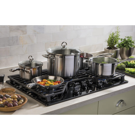 GE® 30" Built-In Gas Cooktop with 5 Burners and Dishwasher Safe Grates