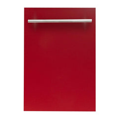 ZLINE 18 in. Dishwasher Panel in Stainless Steel with Modern Handle (DP-18) [Color: Red Gloss]