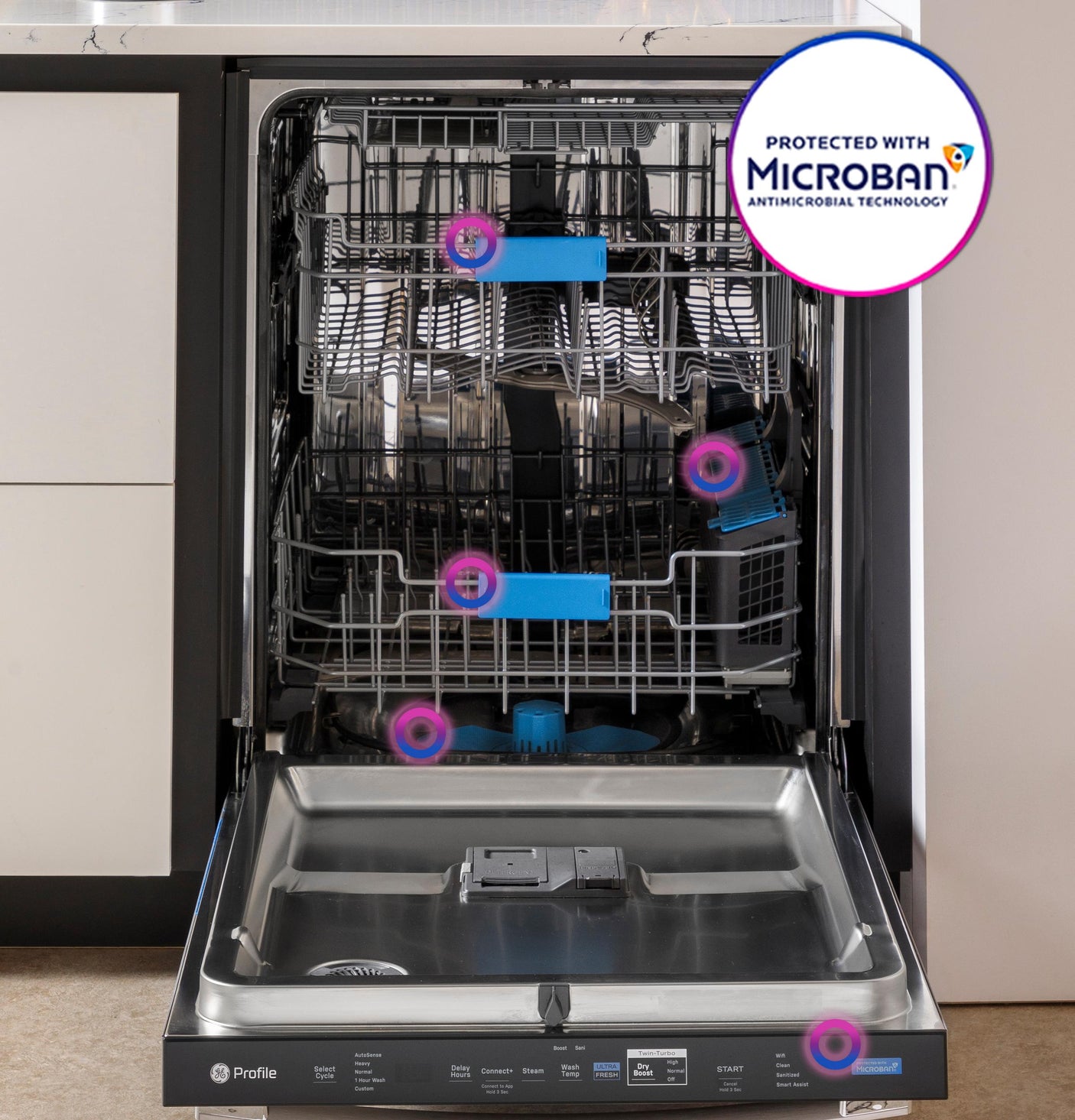 GE Profile™ ENERGY STAR Smart UltraFresh System Dishwasher with Microban™ Antimicrobial Technology with Deep Clean Washing 3rd Rack, 42 dBA