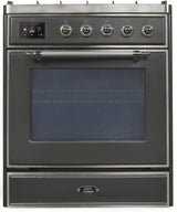 Majestic II 30 Inch Dual Fuel Liquid Propane Freestanding Range in Matte Graphite with Chrome Trim