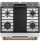 Café™ 30" Smart Slide-In, Front-Control, Gas Double-Oven Range with Convection