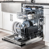 ZLINE 24" Tallac Series 3rd Rack Dishwasher with Traditional Handle, 51dBa (DWV-24) [Color: DuraSnow Stainless Steel]