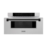 ZLINE Autograph Edition 30" 1.2 cu. ft. Built-In Microwave Drawer in DuraSnow Stainless Steel with Accents (MWDZ-30-SS) [Color: Matte Black]