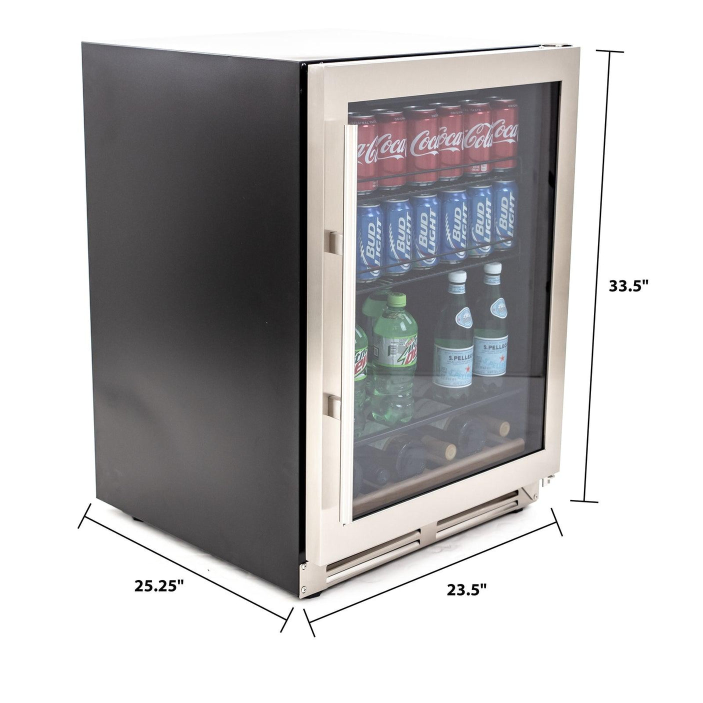 126 Can Beverage Center - Stainless Steel with Black Cabinet / 5.8 cu. ft.