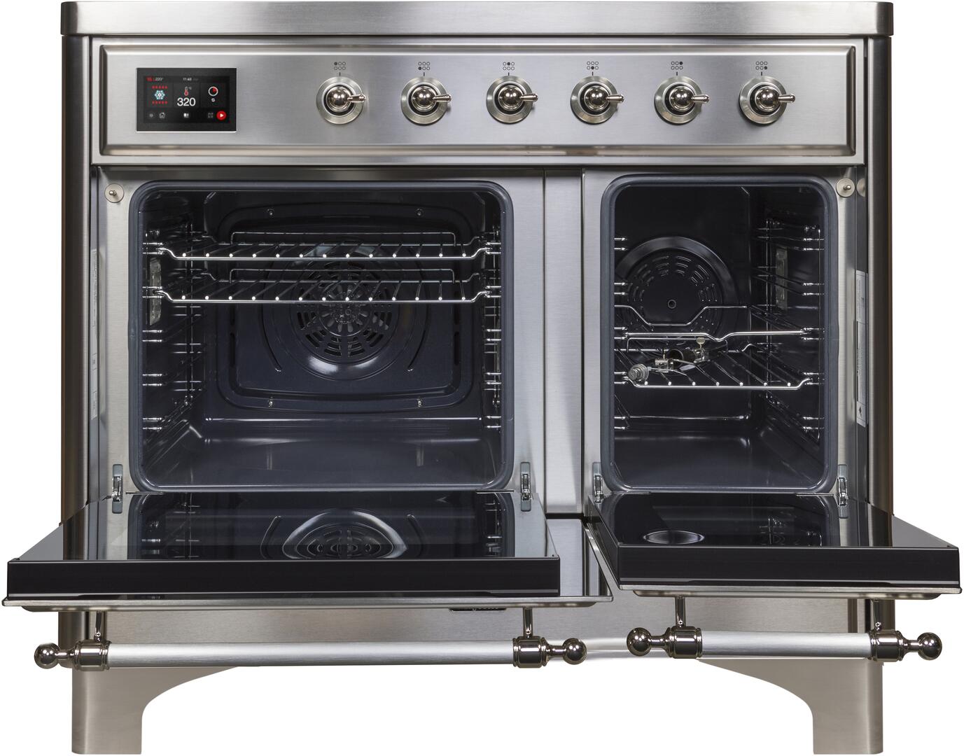 Majestic II 40 Inch Electric Freestanding Range in Stainless Steel with Chrome Trim