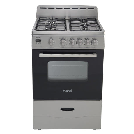 Avanti 24" Compact Gas Range Oven - Stainless Steel / 2.6 cu. ft.