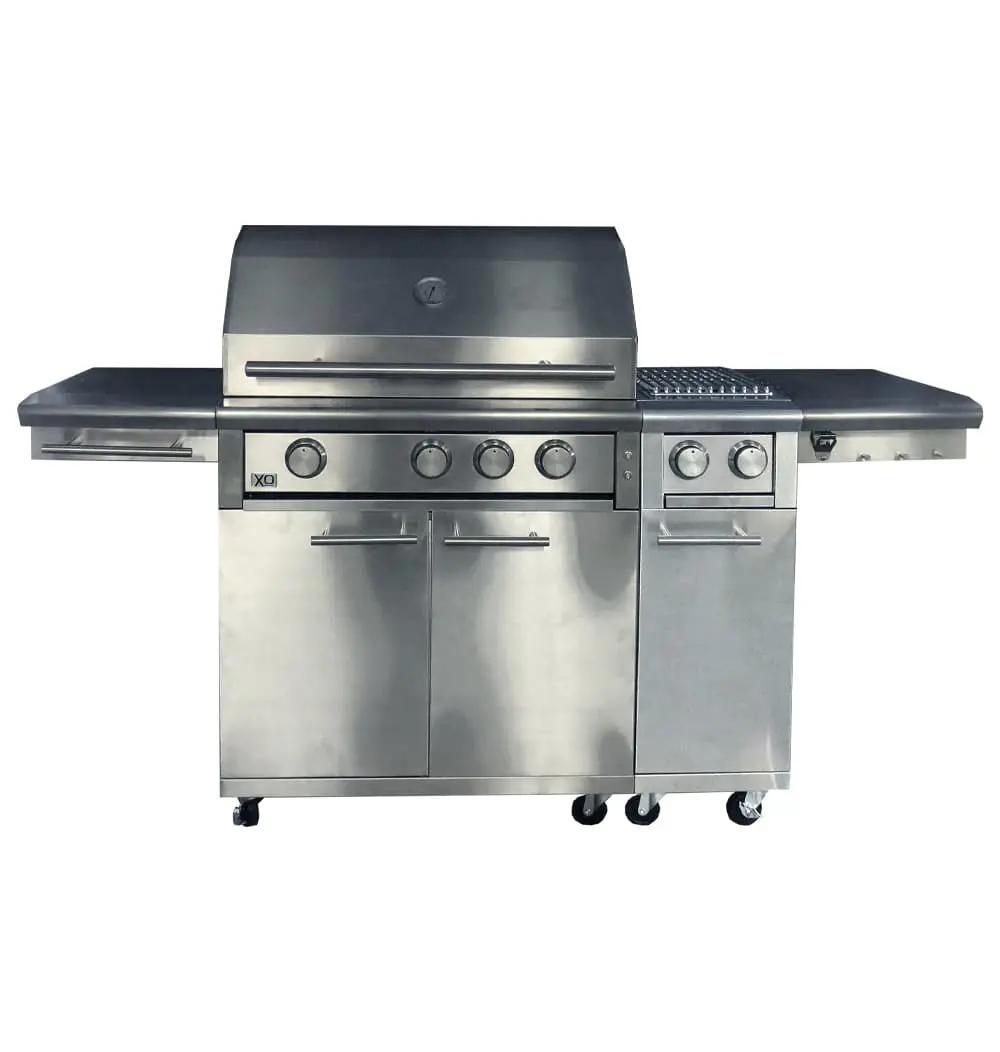 Cart with side burner (add to grill cart/ships LP with NG conversion kit)