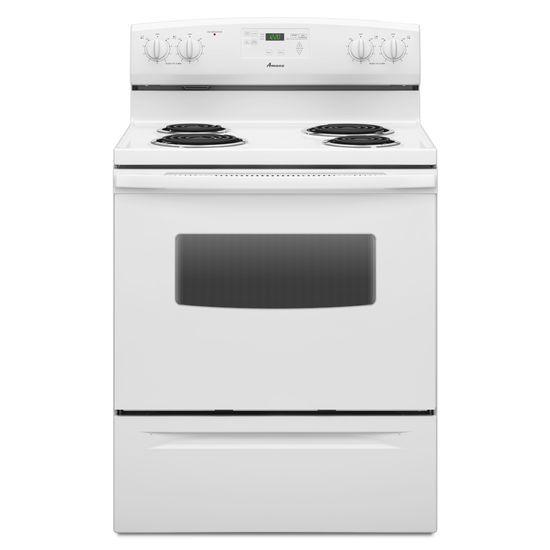 30-inch Amana® Electric Range with Self Clean - white