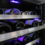 Wine Cooler 2 Zone 24" Solid Overlay Door RH