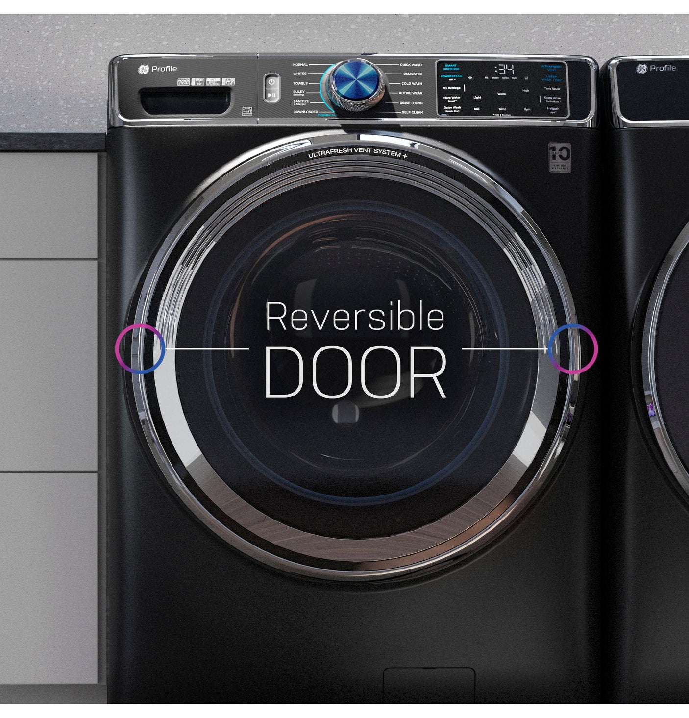 GE Profile™ 7.8 cu. ft. Capacity Smart Front Load Electric Dryer with Steam and Sanitize Cycle