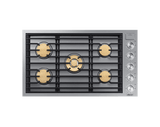 36" Gas Cooktop, Silver Stainless Steel, Natural Gas