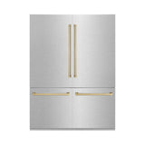 Autograph Refrigerator with Internal Water and Ice Dispenser in Durasnow with Champagne Bronze (RBIVZ-SN-60-CB)