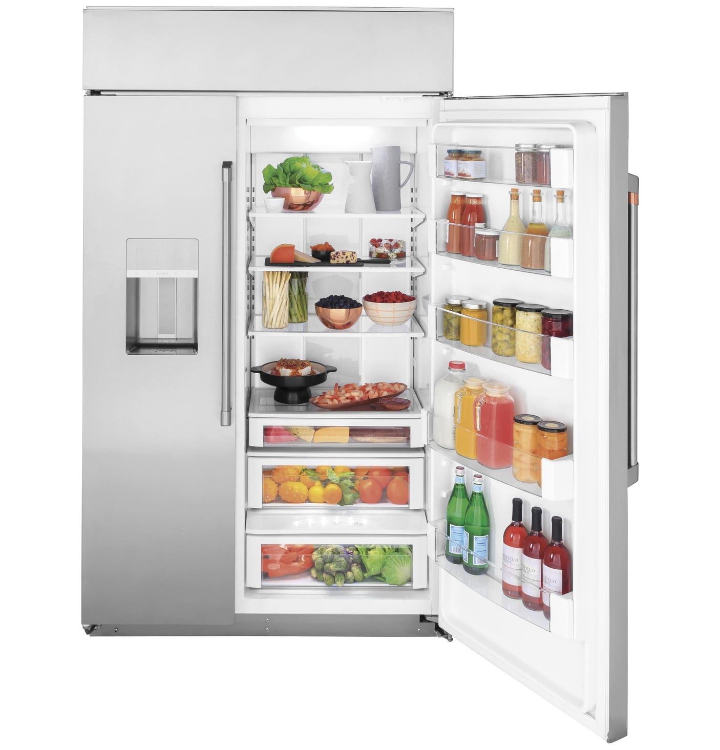 Café™ 48" Smart Built-In Side-by-Side Refrigerator with Dispenser