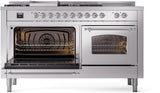 Nostalgie II 60 Inch Dual Fuel Liquid Propane Freestanding Range in Stainless Steel with Chrome Trim