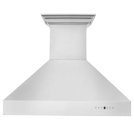 ZLINE Professional Wall Mount Range Hood in Stainless Steel with Built-in ZLINE CrownSound Bluetooth Speakers (697CRN-BT)