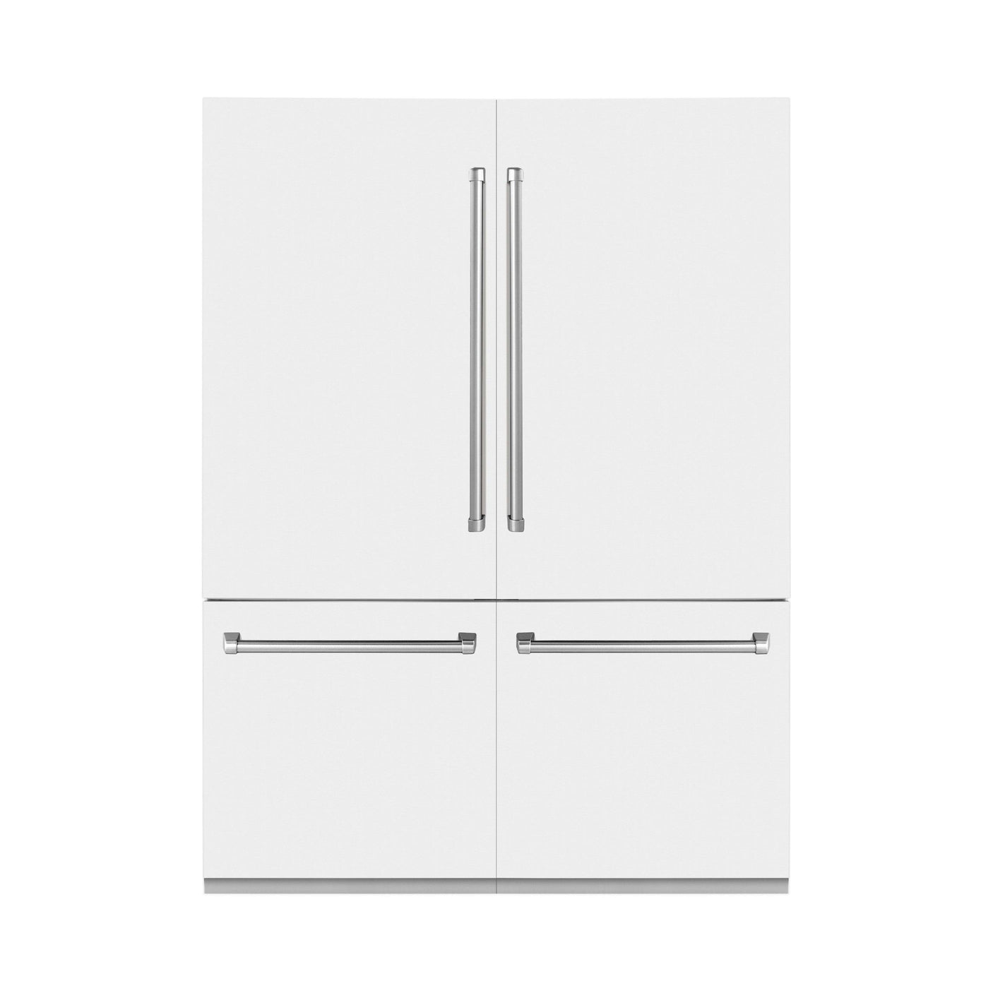 ZLINE 60" 32.2 cu. ft. Built-In 4-Door French Door Refrigerator with Internal Water and Ice Dispenser in White Matte (RBIV-WM-60)