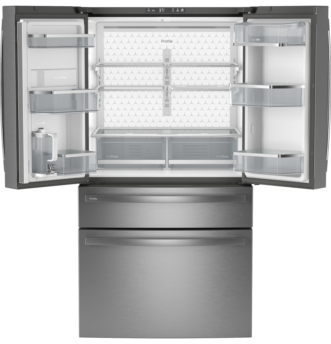 GE Profile™ ENERGY STAR® 28.7 Cu. Ft. Smart Fingerprint Resistant 4-Door French-Door Refrigerator With Dual-Dispense AutoFill Pitcher