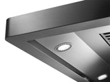 48" Chimney Wall Hood, Silver Stainless Steel