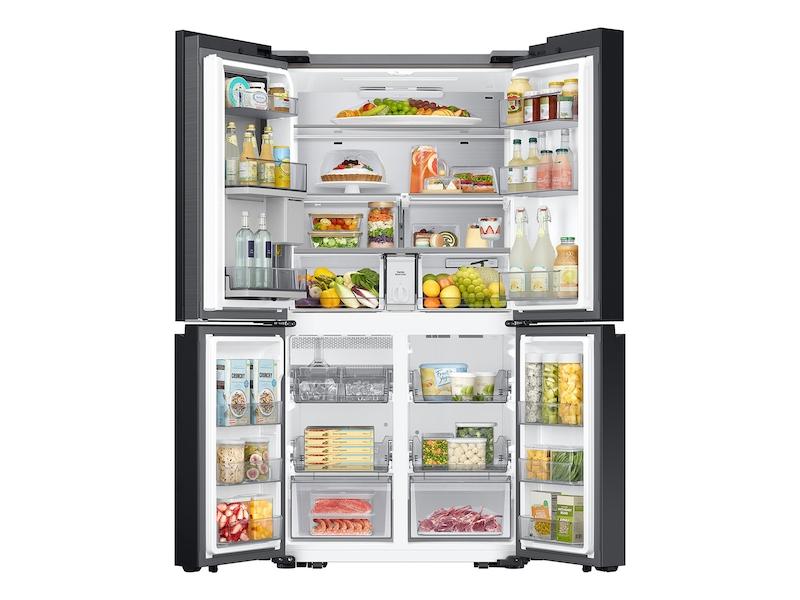 Bespoke Counter Depth 4-Door Flex™ Refrigerator (23 cu. ft.) with Beverage Center™ in White Glass - (with Customizable Door Panel Colors)