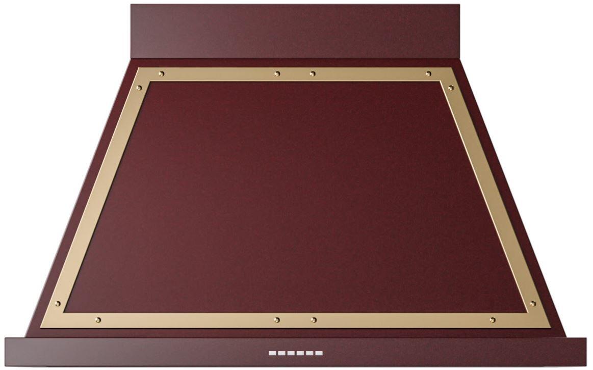 Nostalgie 40 Inch Burgundy Wall Mount Convertible Range Hood