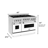 ZLINE 48" 6.0 cu. ft. Range with Gas Stove and Gas Oven in Stainless Steel (RG48) [Color: Stainless Steel]