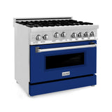 ZLINE 36" Professional 4.6 cu. ft. 6 Gas on Gas Range in Stainless Steel with Color Door Options (RG36) [Color: Stainless Steel]