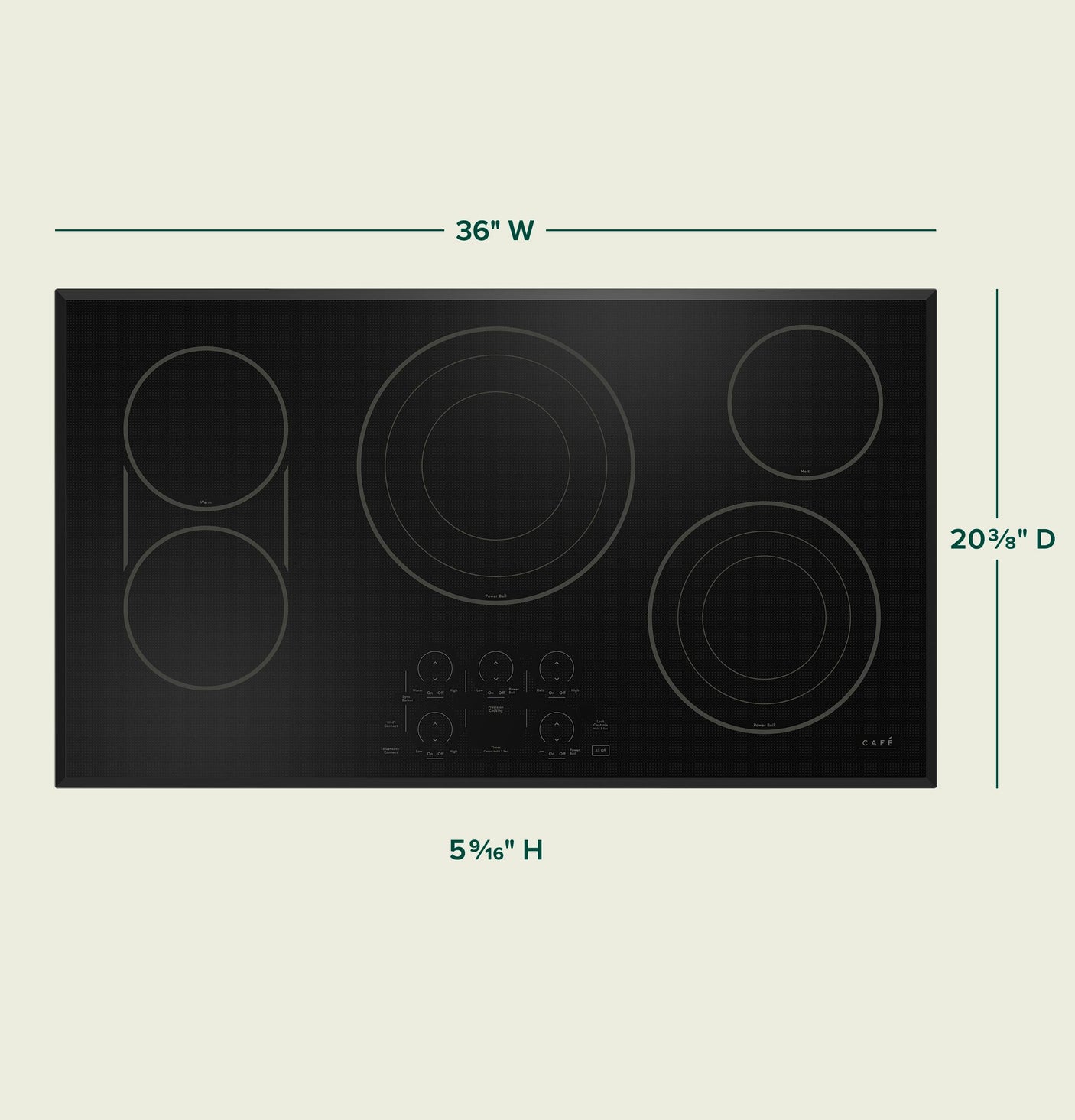 Café™ 36" Touch-Control Electric Cooktop