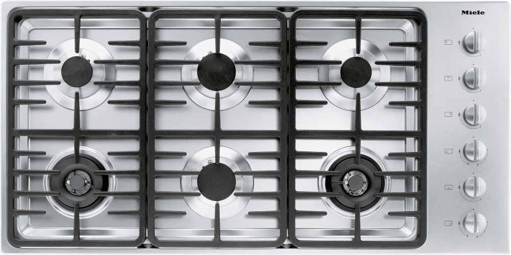 KM 3485 LP - Gas cooktop with 2 dual wok burners for particularly versatile cooking convenience.