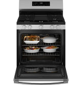 GE® 30" Free-Standing Gas Convection Range with No Preheat Air Fry and EasyWash™ Oven Tray