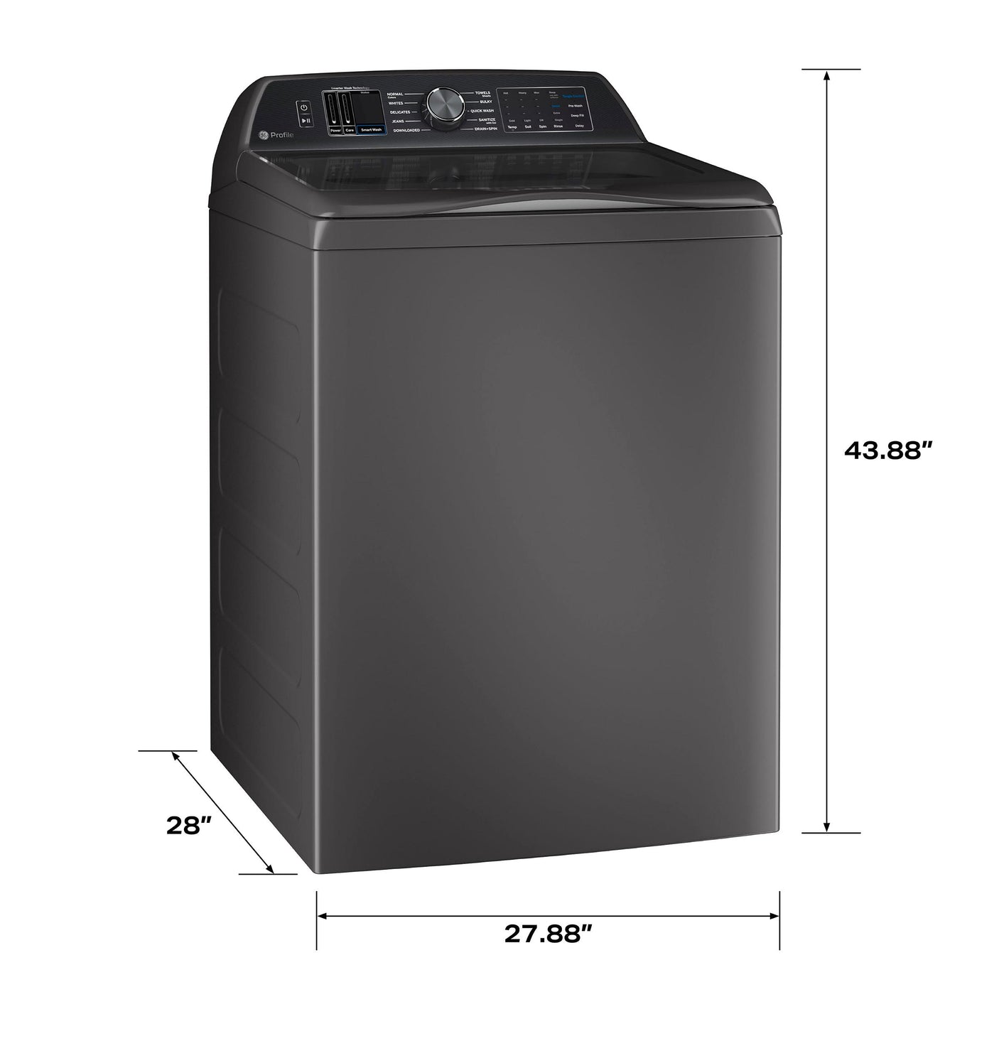 GE Profile™ ENERGY STAR® 5.4 cu. ft. Capacity Washer with Smarter Wash Technology and FlexDispense™