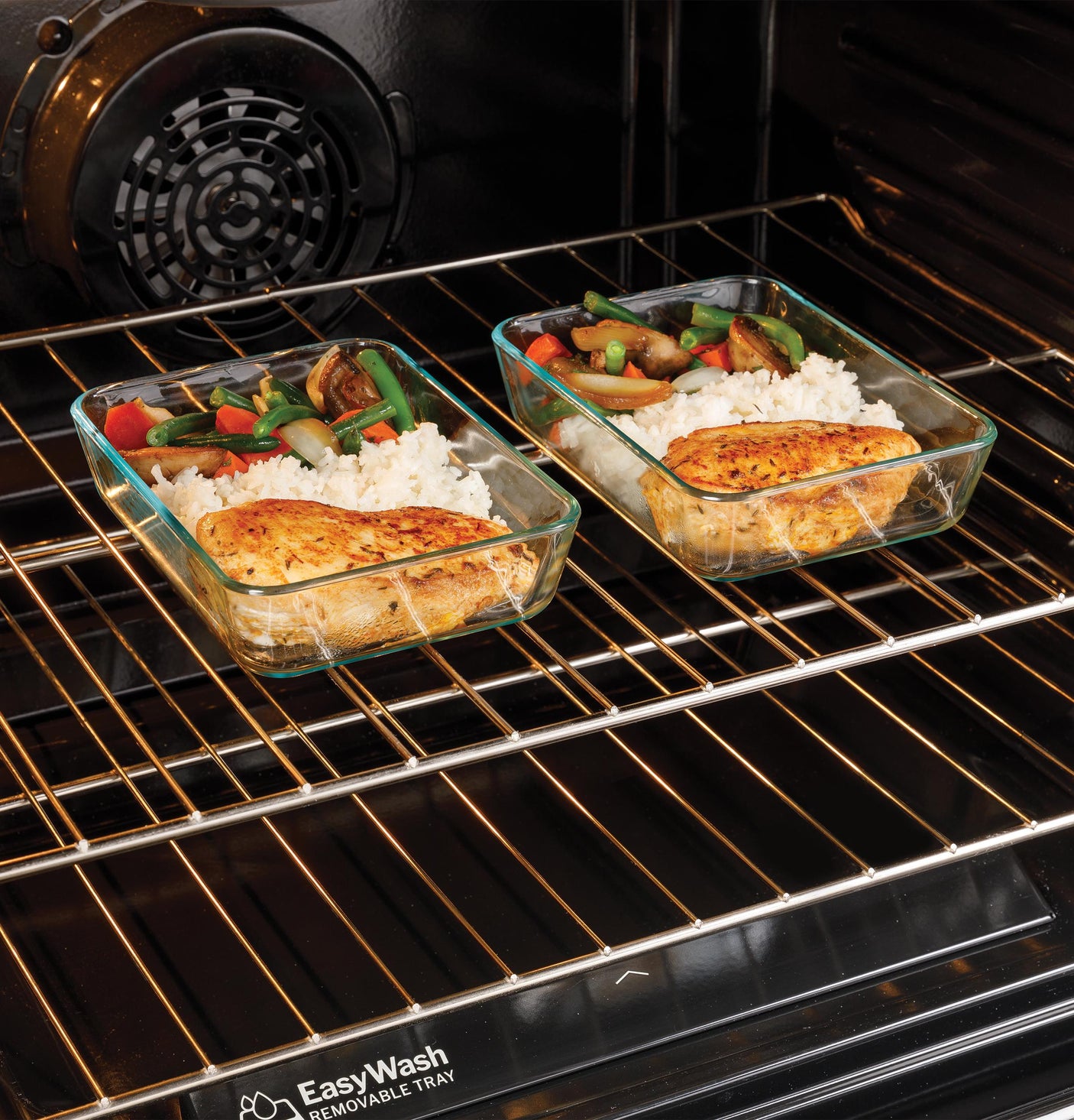 GE® 30" Slide-In Front-Control Convection Gas Range with No Preheat Air Fry and EasyWash™ Oven Tray