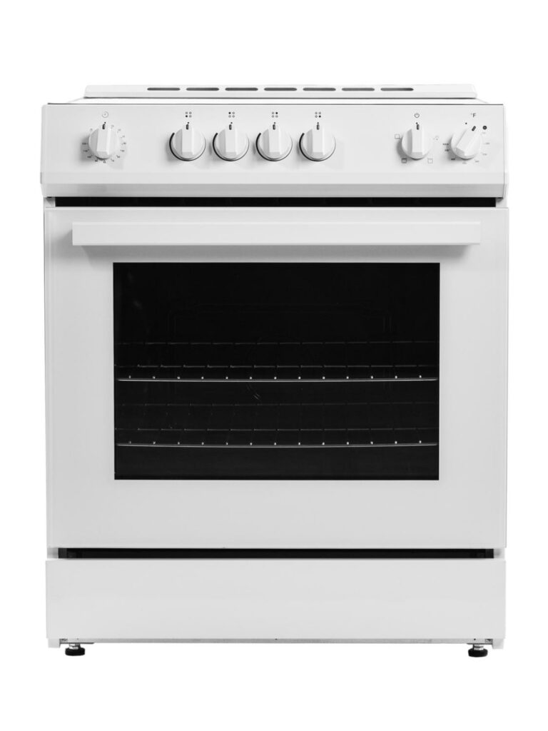 Danby 30"" Slide in Smooth Top Electric Range with Knob Controls in White