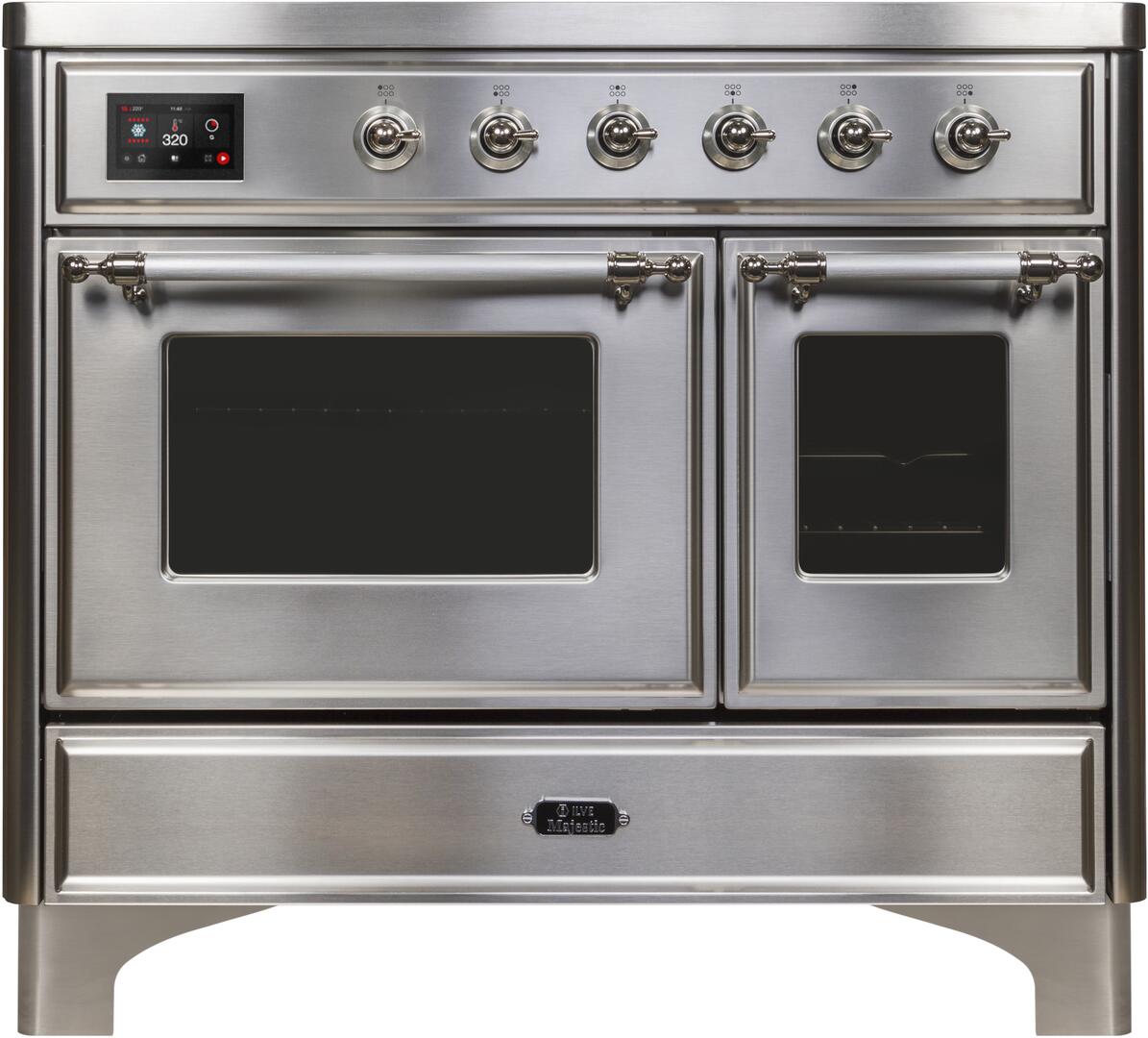 Majestic II 40 Inch Electric Freestanding Range in Stainless Steel with Chrome Trim