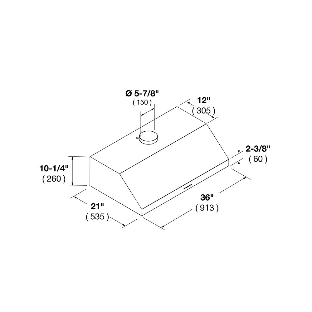 36" UNDER-CABINET HOOD