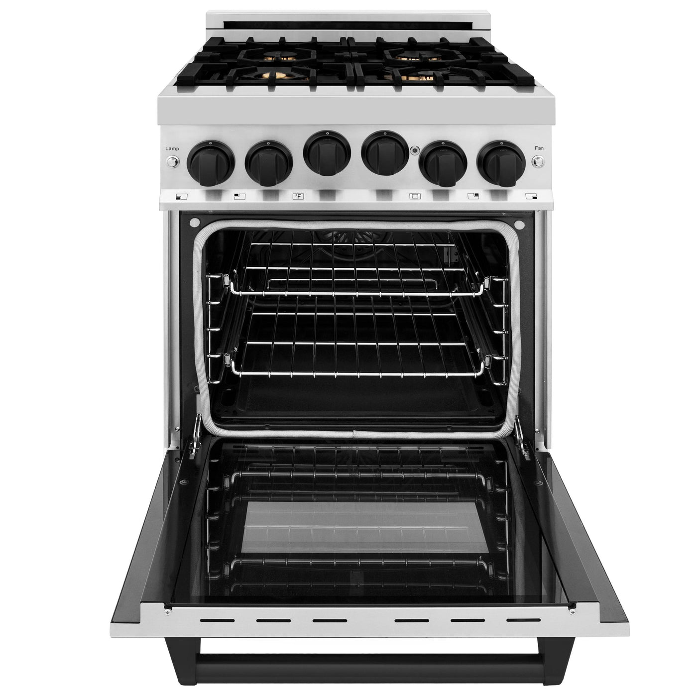 ZLINE Autograph Edition 24" 2.8 cu. ft. Range with Gas Stove and Gas Oven in Stainless Steel with Accents (RGZ-24) [Color: Champagne Bronze]