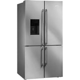 36", Stainless Steel, 4-doors Refrigerator with Automatic Freezer