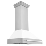 ZLINE 36 in. Stainless Steel Range Hood with Stainless Steel Handle (8654STX-36) [Color: White Matte]