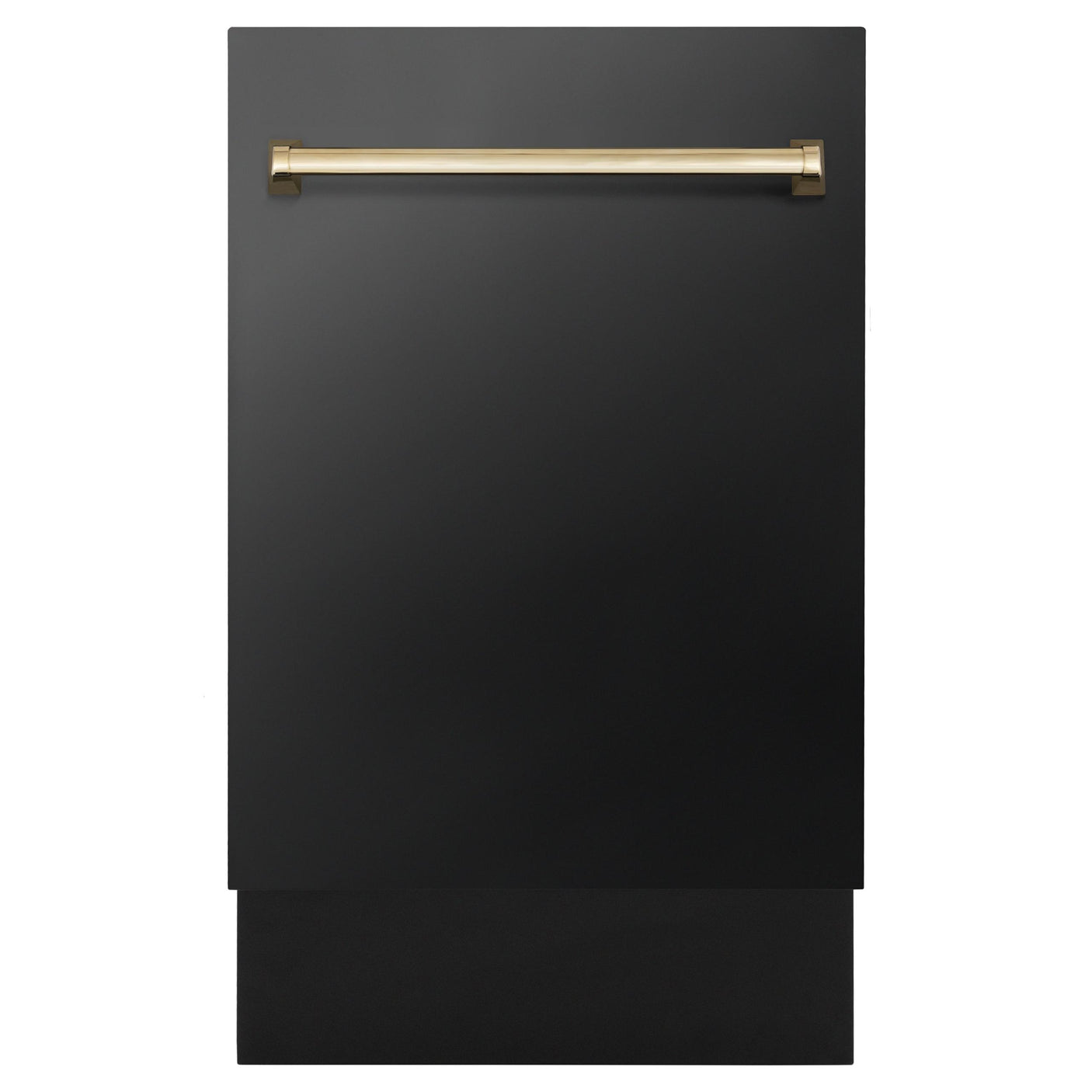 ZLINE Autograph Edition 18 Compact 3rd Rack Top Control Dishwasher in Black Stainless Steel with Accent Handle, 51dBa (DWVZ-BS-18) [Color: Gold]