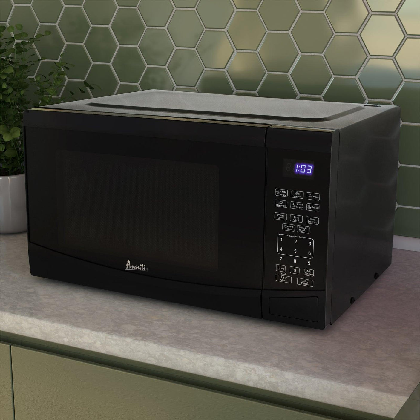 Avanti Countertop Microwave Oven, 0.9 cu. ft. - Stainless Steel / 0.9 cu. ft.