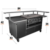 5 Person Chef's Table with 36" Drop-in Griddle