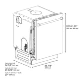 ZLINE 24" Monument Series 3rd Rack Top Touch Control Dishwasher with Stainless Steel Tub, 45dBa (DWMT-24) [Color: White Matte]