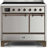 Majestic II 40 Inch Electric Freestanding Range in Stainless Steel with Bronze Trim