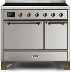 Majestic II 40 Inch Electric Freestanding Range in Stainless Steel with Bronze Trim