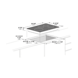 30" INDUCTION COOKTOP WITH BRUSHED ALUMINUM TRIM