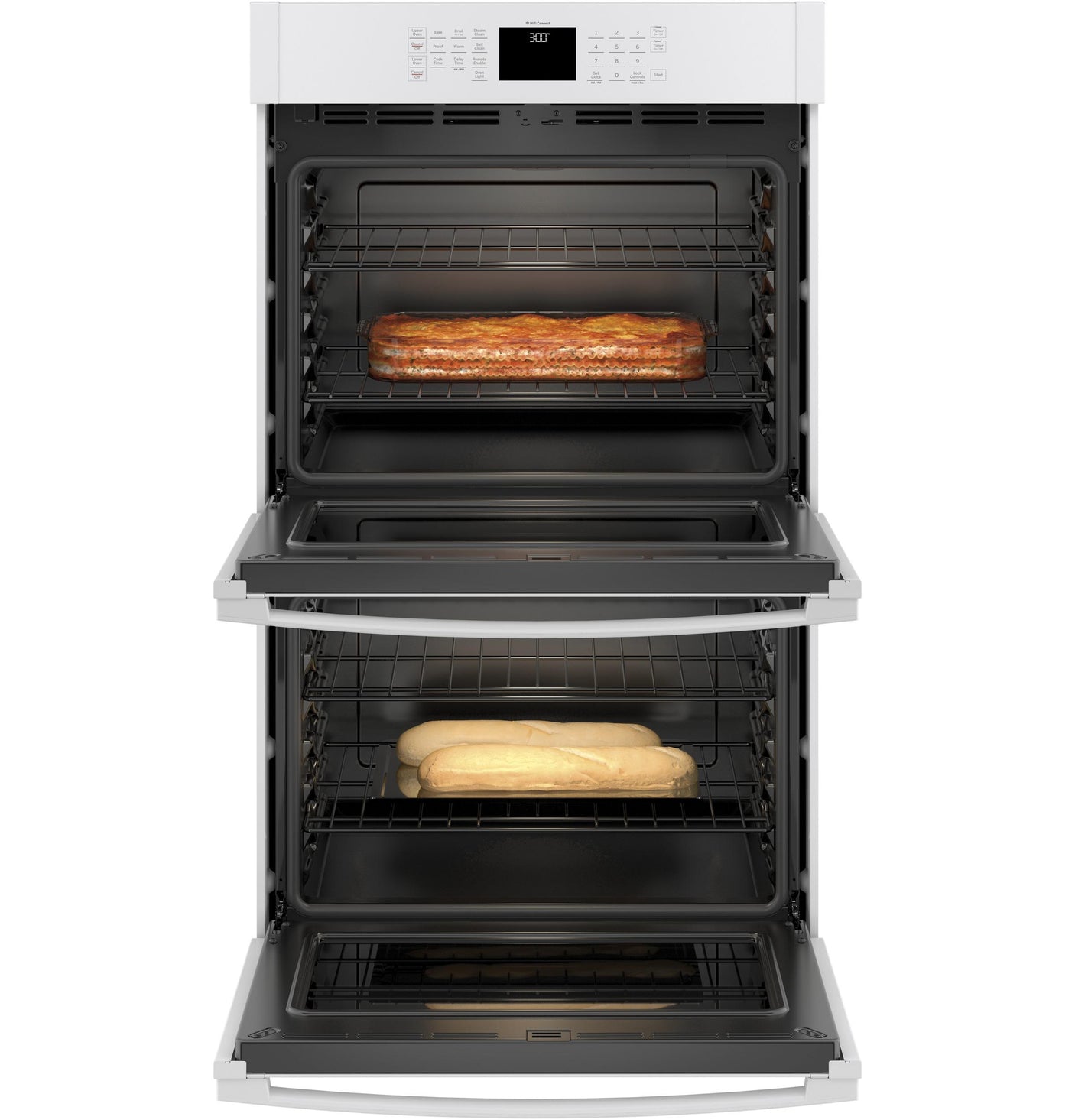 GE® 30" Smart Built-In Self-Clean Double Wall Oven with Never-Scrub Racks