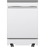 GE® ENERGY STAR® 24" Stainless Steel Interior Portable Dishwasher with Sanitize Cycle